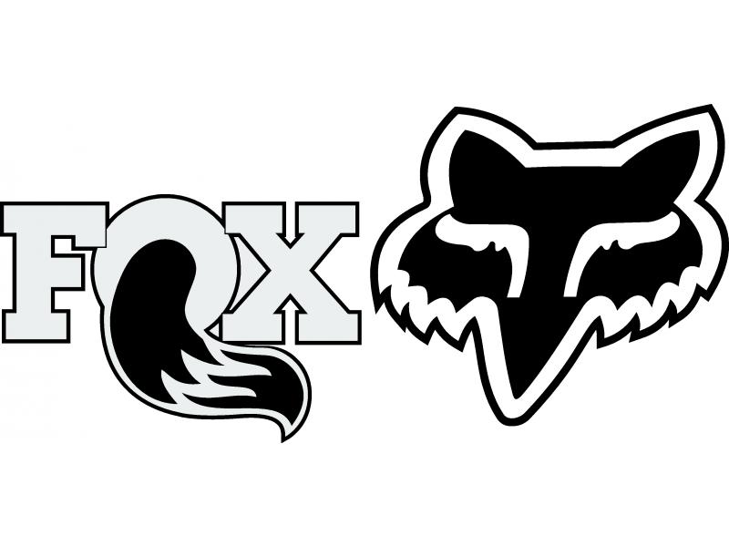 Fox Racing Decal Black and White