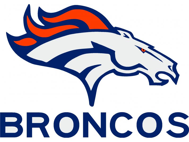 Details about   Denver Broncos With Text Custom Vinyl Wall Sticker