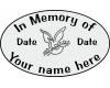 Memorial Vinyl Decal | Dove